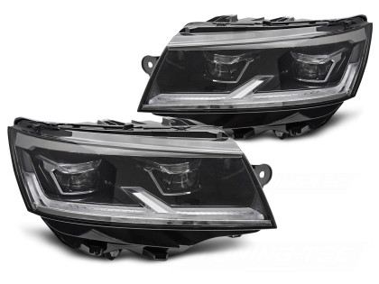 Přední světla Full LED, denní svícení, pro VW T6.1 2020-2024, černá