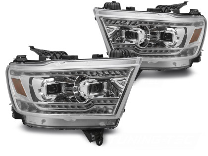 Přední světla LED pro DODGE RAM 2019-2022 chromová