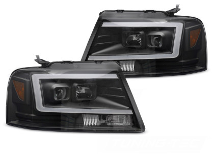 Přední světla s LED pro Ford F150 MK11 2004-2008 černá