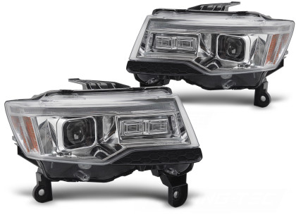 Přední světla s LED pro JEEP GRAND CHEROKEE 2014-2021 chromová