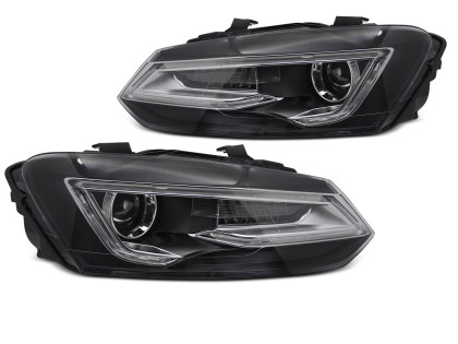 Přední světla s LED pro VW Polo V 2009-2017 černá