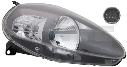 Přední světlo levé - FIAT GRANDE PUNTO 2005-2008 antracit