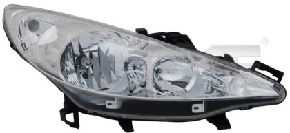 Přední světlo levé - PEUGEOT 207 06- H1/H7