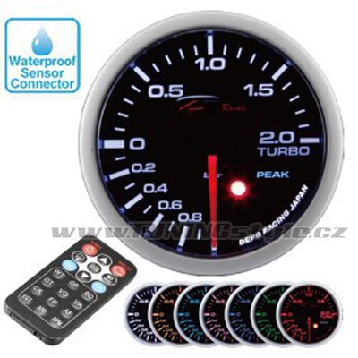 Přídavný budík DEPO SKPK 52mm - tlak turba -1/2 bary