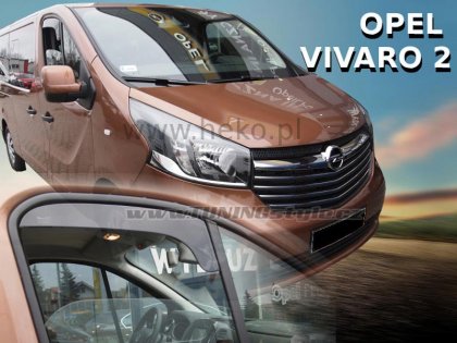 Protiprůvanové plexi, ofuky skel - Opel Vivaro II 14- přední krátký