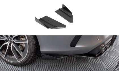 Splittery zadní boční Street Pro + flaps Mercedes-AMG C43 Coupe C205 Facelift černo červené