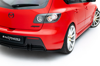 Splittery zadní boční Street Pro Mazda 3 MPS Mk1 EU Version černo červené