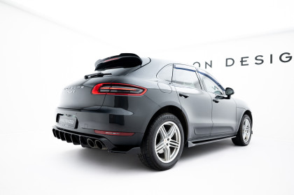Splittery zadní boční V.2 Porsche Macan Mk1 černý lesklý plast