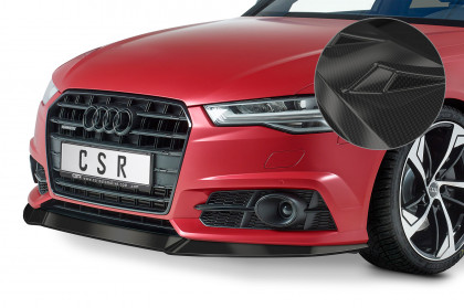 Spoiler pod přední nárazník CSR CUP - Audi A6 C7 4G S-Line/ S6 C7 4G carbon look lesklý