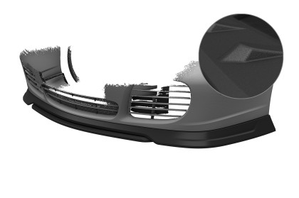 Spoiler pod přední nárazník CSR CUP pro Porsche 911/996 2002-2006 - černá struktura