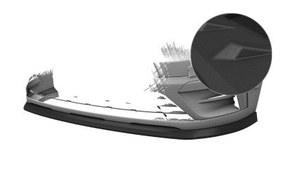 Spoiler pod přední nárazník CSR CUP pro Renault Trafic III 2021- černá struktura