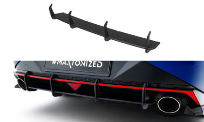 Spoiler zadního nárazníku Street pro Hyundai Elantra N Mk7 červený