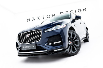 Spojler pod nárazník lipa Jaguar F-Pace R-Sport Mk1 Facelift černý lesklý plast