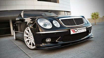 Spojler pod nárazník lipa Mercedes E-Class W211 AMG Před facelift černý lesklý plast