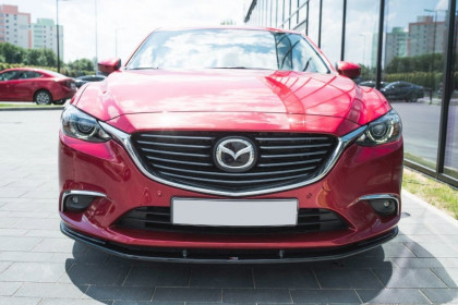 Spojler pod nárazník lipa V.1 Mazda 6 GJ (Mk3) Facelift černý lesklý plast