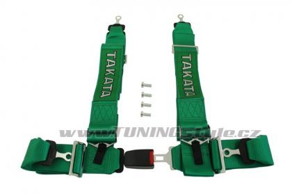 Sportovní pásy Takata replica 4-bodové green 3&quot;