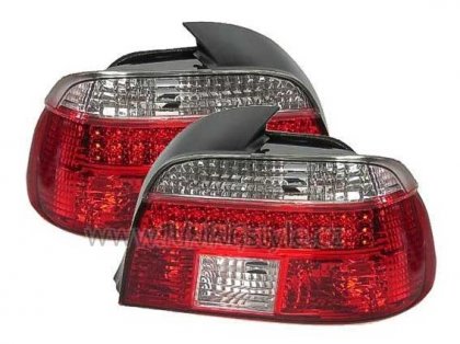 Zadní světla LED BMW E39 limo červená/chrom -00