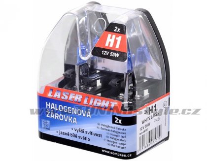 Žárovka 12V  H1  55W P14,5s WHITE LASER  2ks