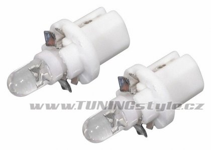 Žárovka 1LED 12V  B8,5d  bílá 2ks