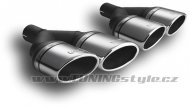 Koncovka výfuku dvojitá levá ULTER SPORT 95x65mm