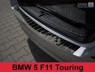 Nerezová ochranná lišta zadního nárazníku BMW 5 F11 TOURING žebrovaná lesklá 2010-2017