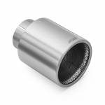 Koncovka výfuku univerzální rovná kartáčovaná s difuzorem RM ø76mm / 63,5mm