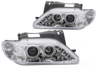 Přední světla angel eyes Citroen Xsara chromové