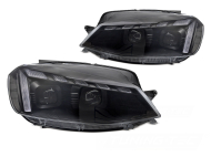 Přední světla s LED pro VW GOLF 7 2017-2019 černá