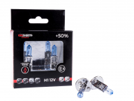 Halogenové žárovky H1 55W se zvýšeným výkonem +50% 5000K (xenon efekt)