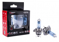 Halogenové žárovky H4 55/60W se zvýšeným výkonem +50% 5000K (xenon efekt)