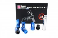 Kované matice D1Spec Heptagon 2v1 ocel 12x1.25 Blue