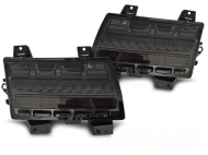 LED denní světla s blinkrem pro Jeep Wrangler JL 2018-2023 kouřové