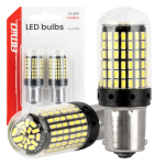 LED žárovka CANBUS BA15S P21W R10W R5W 600lm 144SMD Bílá 12V 24V (2ks)