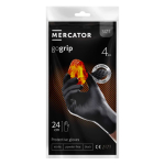 Nitrilové rukavice MERCATOR GoGrip ČERNÉ 4ks XL