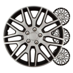 Ozdobné kryty kol, poklice Dakar 17” černo-stříbrná sada 4ks COLOR BOX