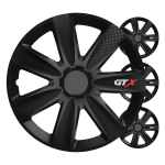 Ozdobné kryty kol, poklice GTX 17” černý karbon sada 4ks COLOR BOX