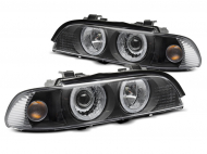 Přední světla angel eyes BMW E39 D2S xenon 00-03 černá