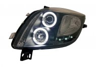 Přední světla angel eyes CCFL Toyota Yaris 06-09 černá
