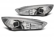 Přední světla s LED denními světly Ford Focus MK3 15- chrom