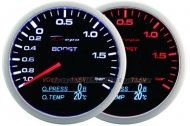 Přídavný budík DEPO WA 60mm - 4v1 tlak turba, voltmetr, tlak a teplota oleje