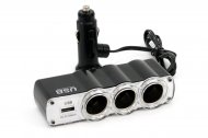 Rozbočovač trojitý 12V + USB SOC-04