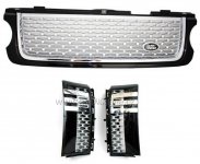 Sada masky a bočních mřížek Land Rover Rover Vogue (L322) (10-12) Autobiography Look Black/Silver