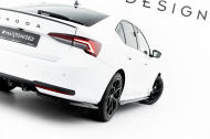 Splittery zadní boční Škoda Octavia Sportline Liftback / Combi Mk4 Facelift černý lesklý plast