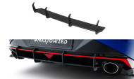 Spoiler zadního nárazníku Street pro Hyundai Elantra N Mk7 černo červený