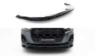 Spojler pod nárazník lipa Audi Q7 S-Line Mk2 Facelift 2 černý lesklý plast
