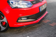 Spojler pod nárazník lipa VOLKSWAGEN POLO MK5 GTI 6R FACELIFT (2010 - 2014) černý lesklý plast