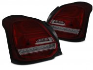Zadní světla LED BAR s LED s SEQ blinkrem Suzuki Swift VI 17- červená/kouřová