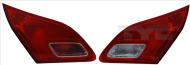 Zadní světlo pravé vnitřní - OPEL ASTRA J 2009-2015 červeno-bílé
